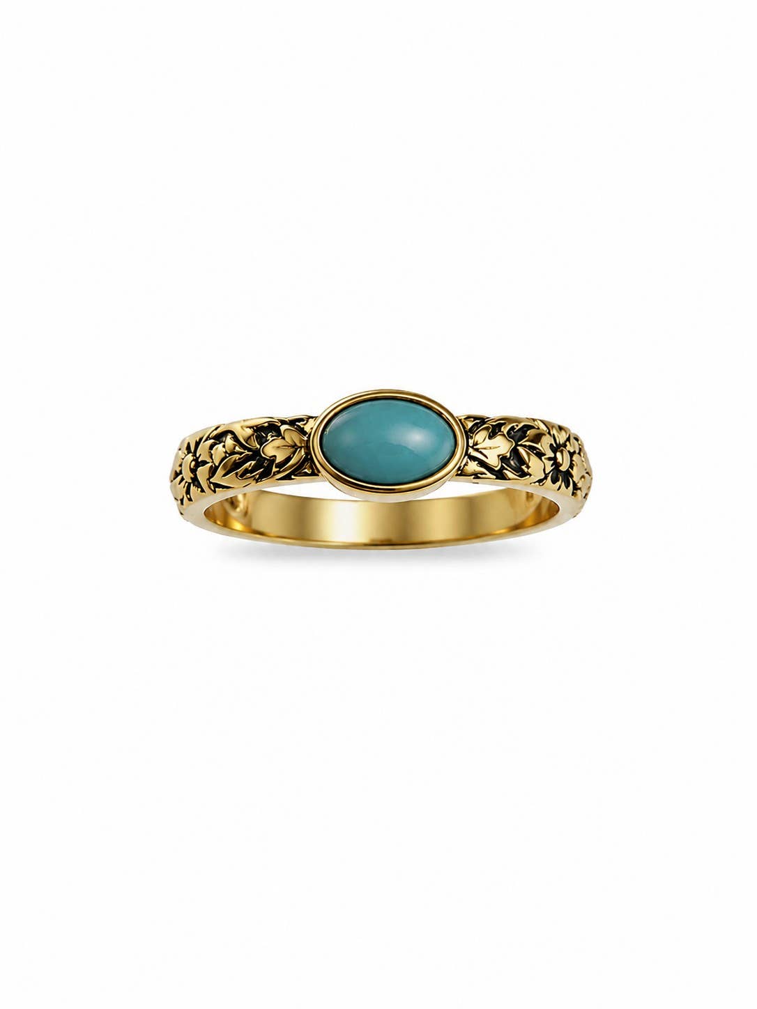Robins Egg Turquoise And Brass Ring
