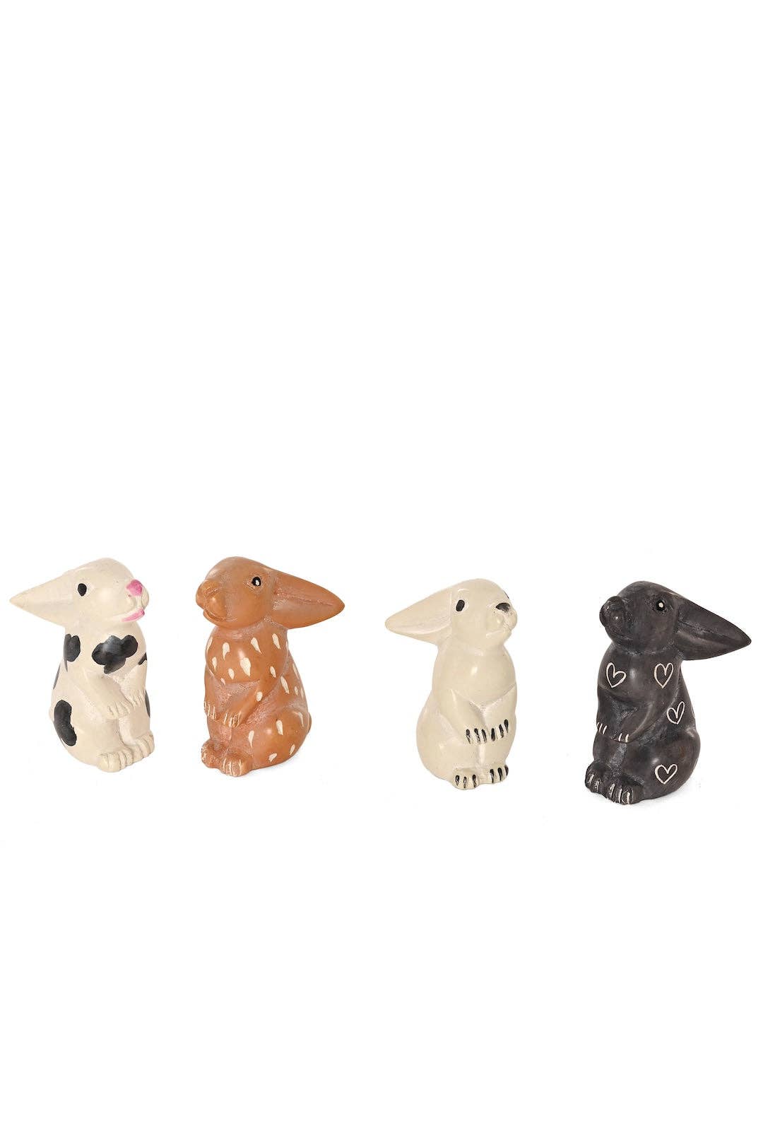 Set of Four Mini Soapstone Bunnies
