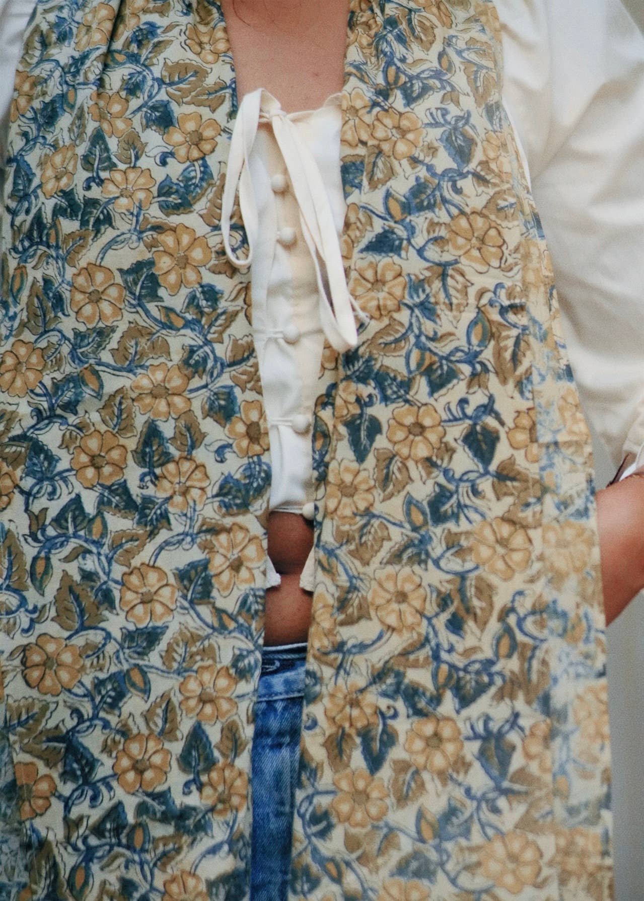 600-022 "Cotton Scarf" - Hand Block Printed
