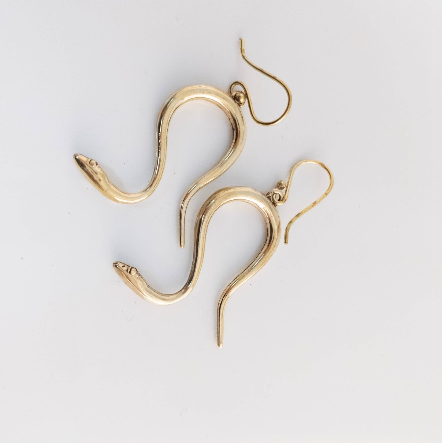 Snake Earrings, Golden and Silver