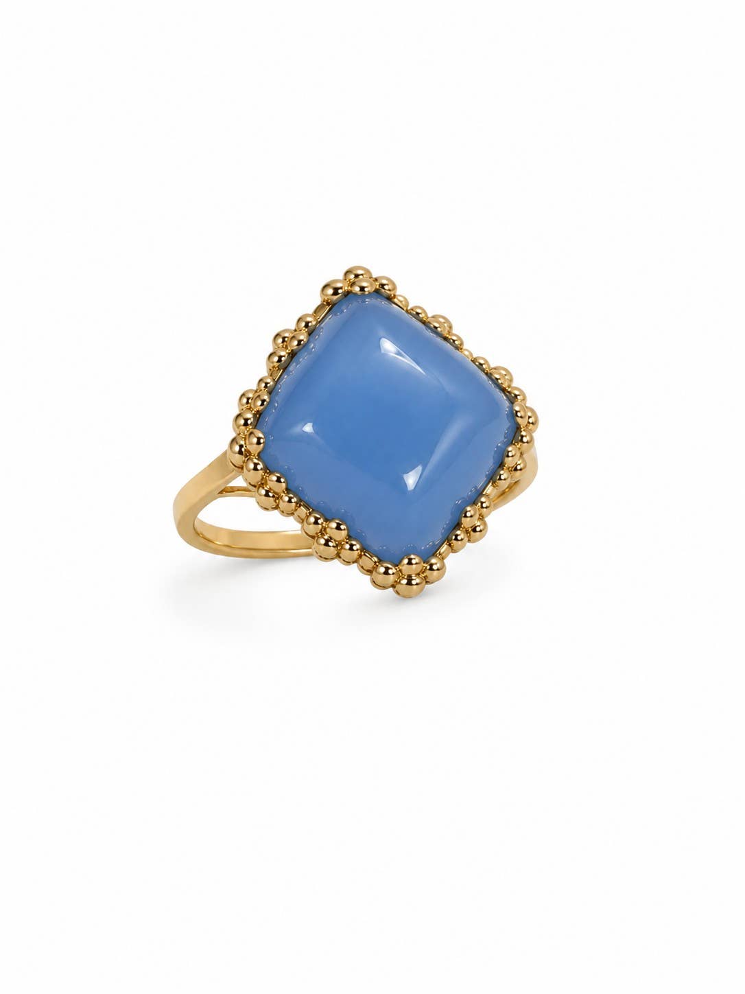 Rolling In The Deep Chalcedony And Brass Ring