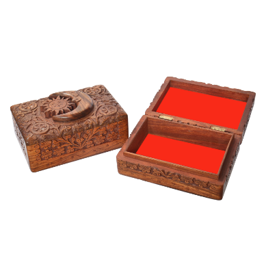 BOX SUN MOON CARD 7X5 WOOD