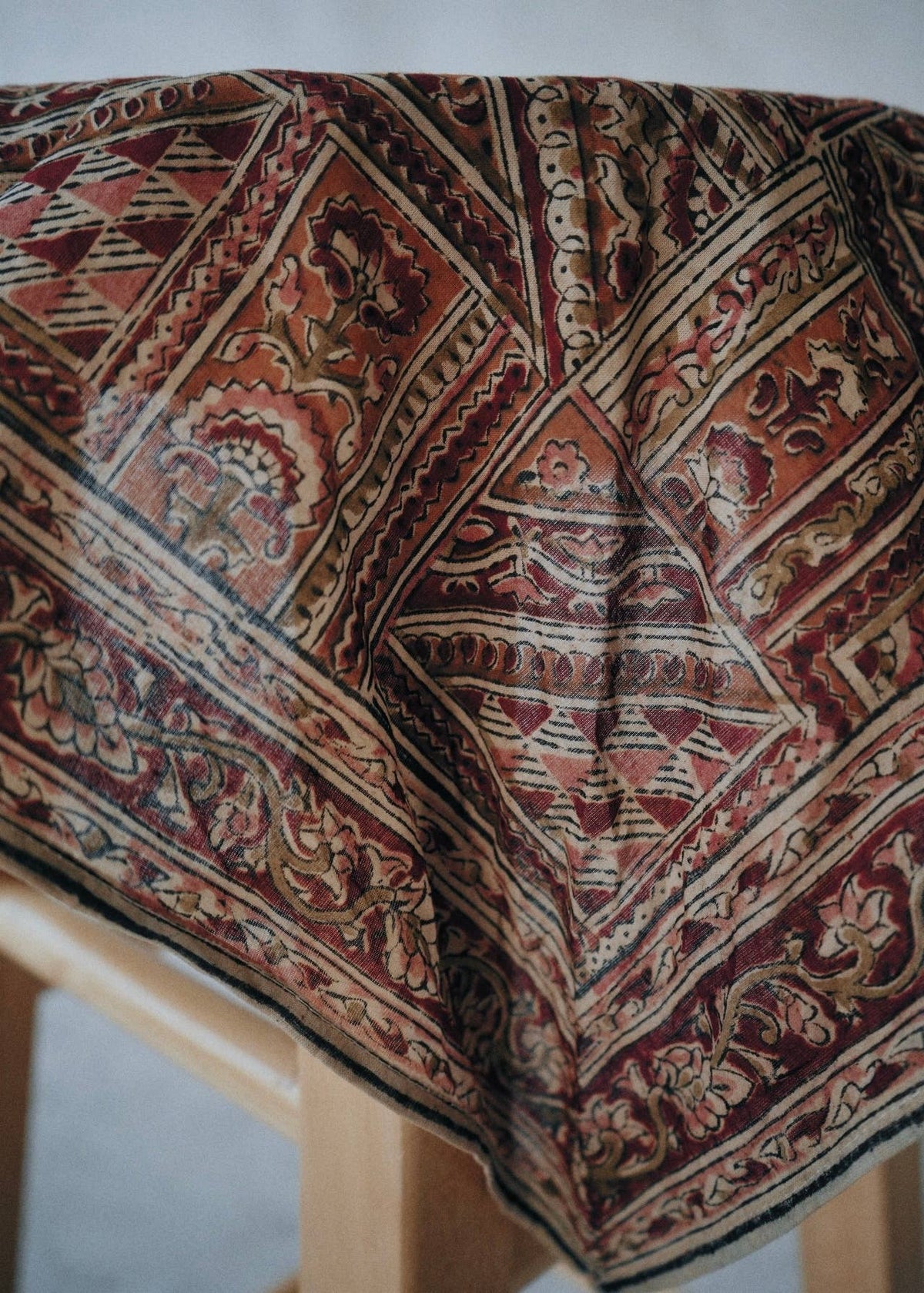 Cotton Rose - Kalamkari Cotton Bandana (KK1456)