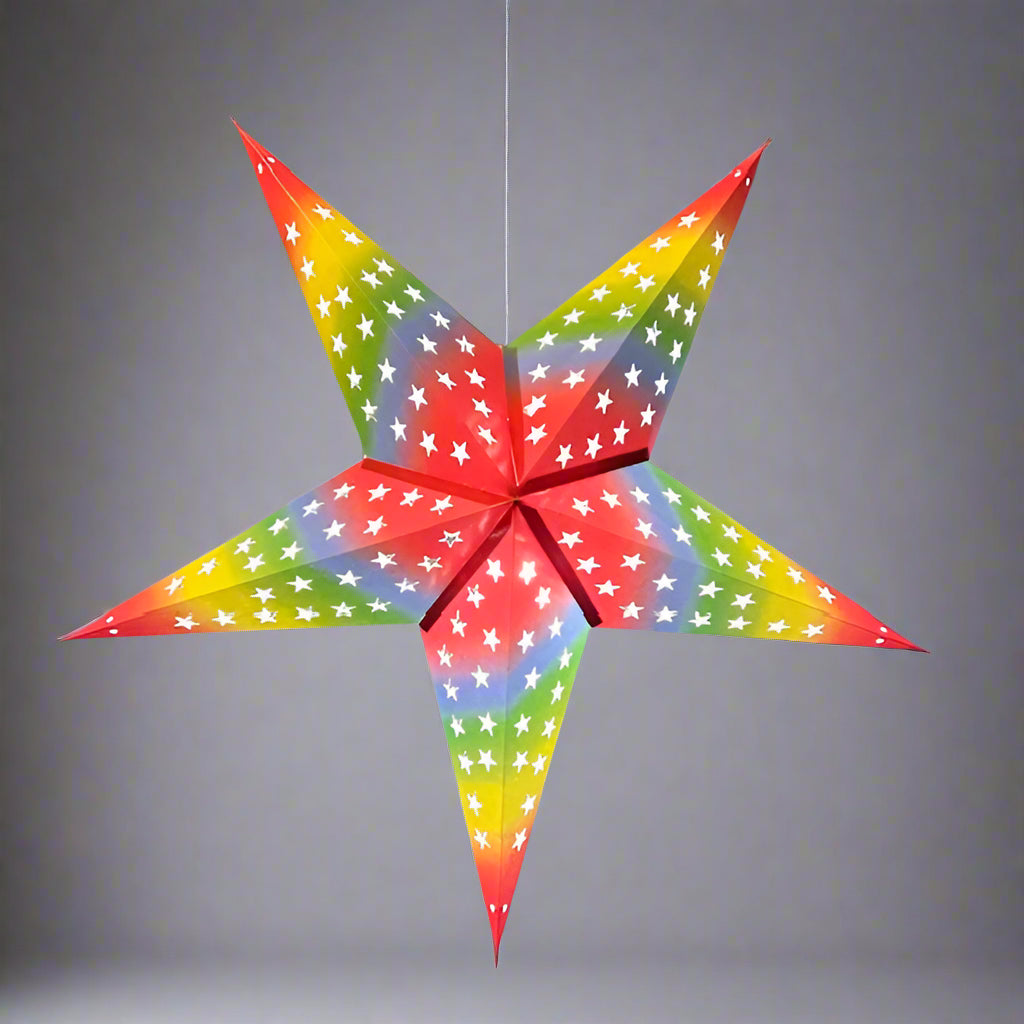 Star Paper Lantern, Rainbow