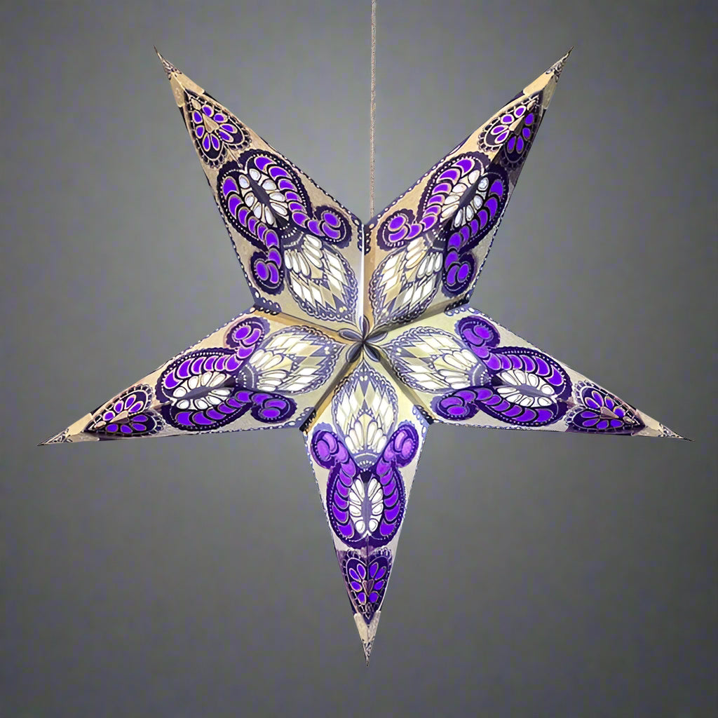 Star Paper Lantern, Purple Ganesh