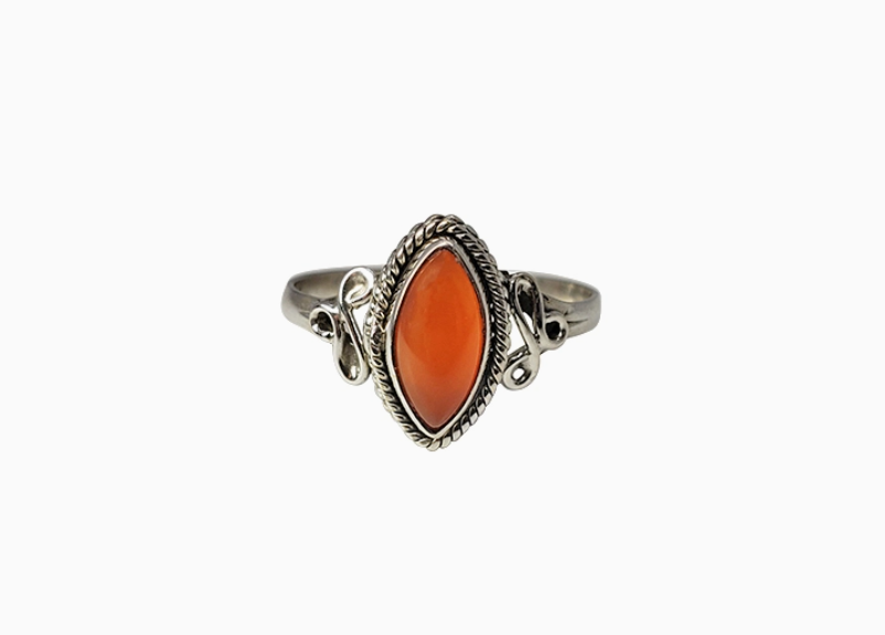 Red Onyx Marquise Ring