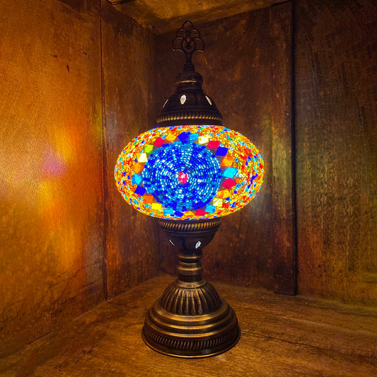 Hand Made Turkish Lamp, Multicolor Evil Eye