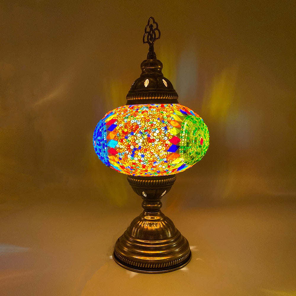 Hand Made Turkish Lamp, Multicolor Evil Eye