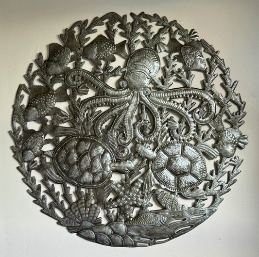 Haitian Oil Drum Octopus Nautical Theme