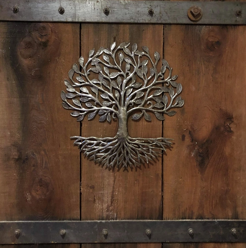 Haitian Recycled Oildrum Art - Tree of Life