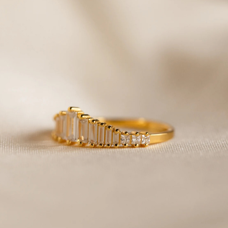 Gold Crystal Chandelier Cocktail Ring