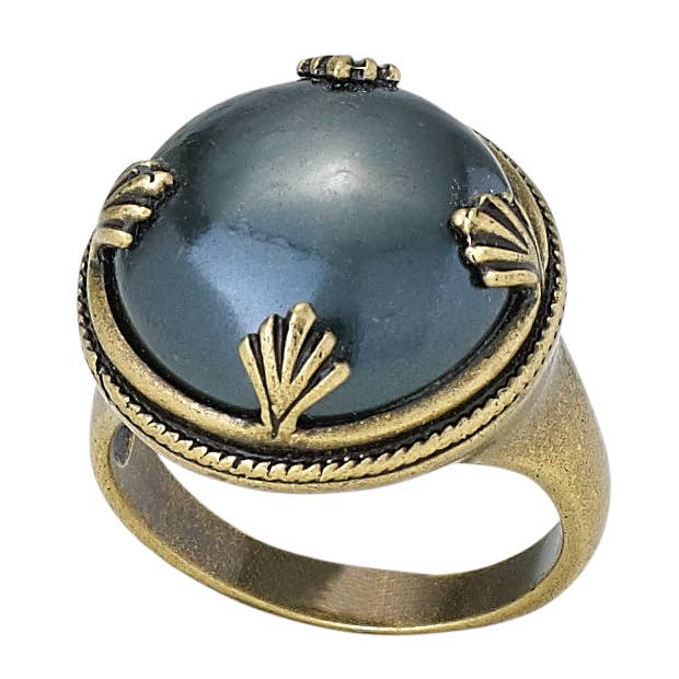 Truth Be Told Round Hematite and Bronze Ring