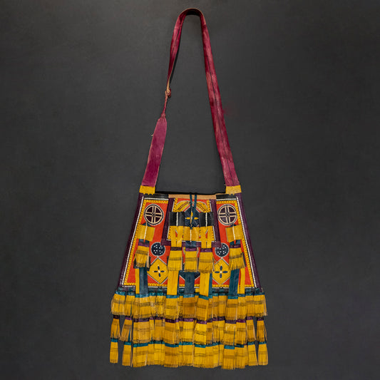 Traditional Tuareg Multi Color Goat Leather Bag