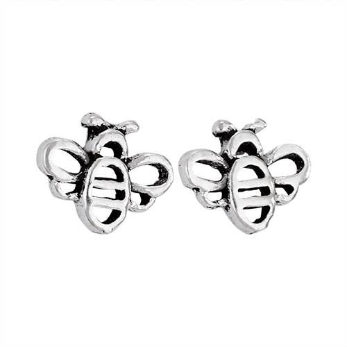 Just Bee Sterling Silver Stud Earring
