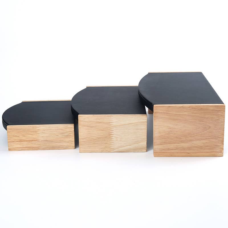 Set of 3 Premium Quality Jewelry Riser Stands Display