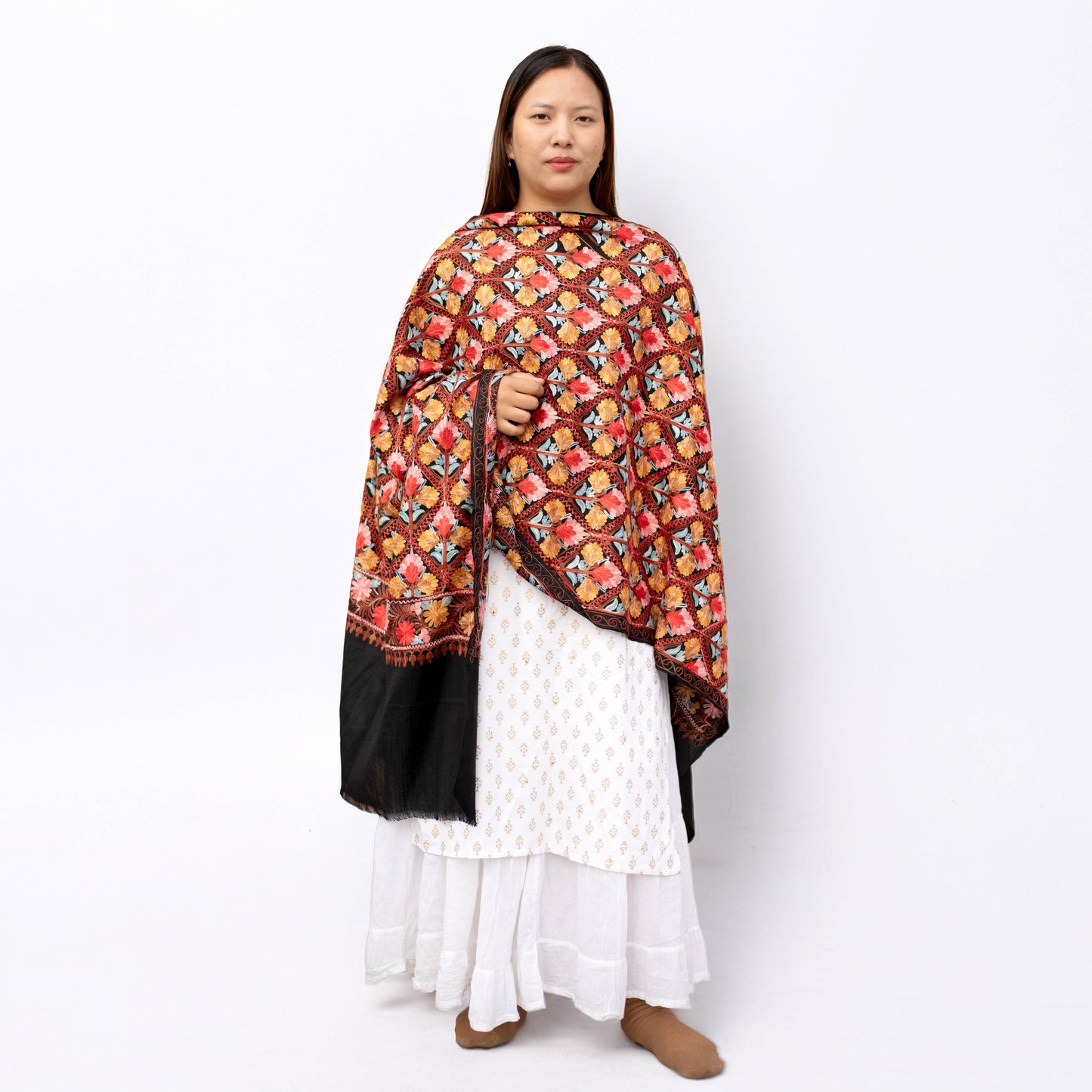 Handwoven Embroidery Shawl