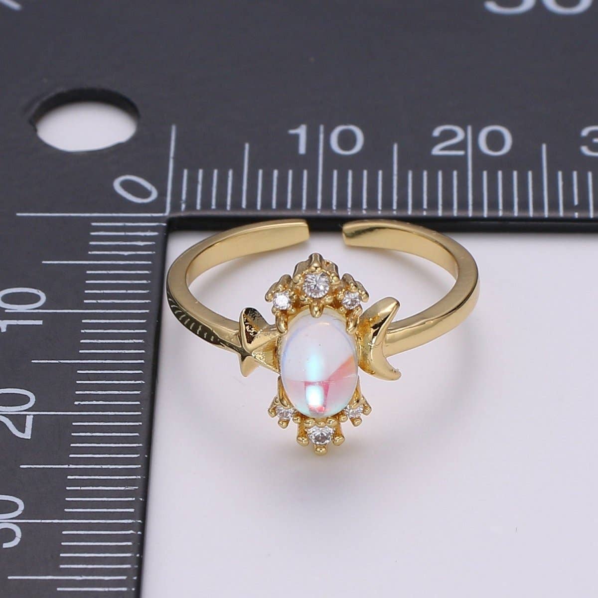 JRI, 14K GF Moonstone Celestial