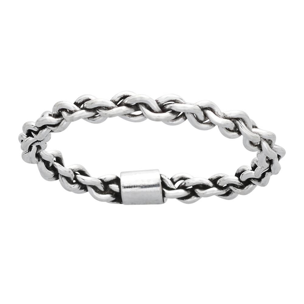 Sterling Silver Twisted Link Ring