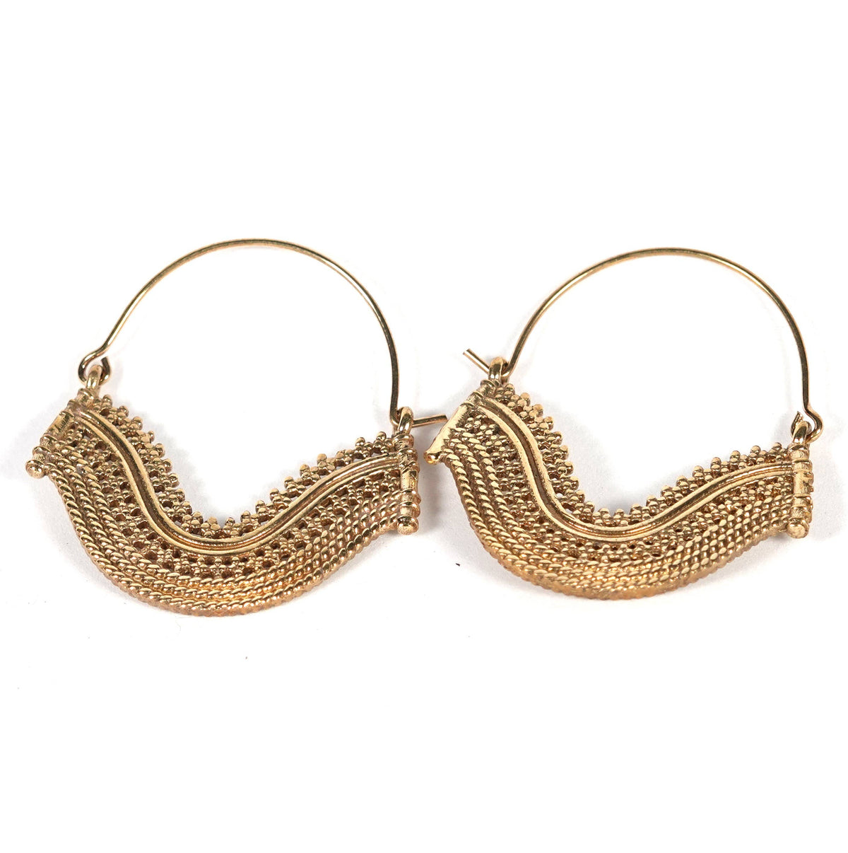 Classic Indian pattern Earrings of Golden and Silver Color
