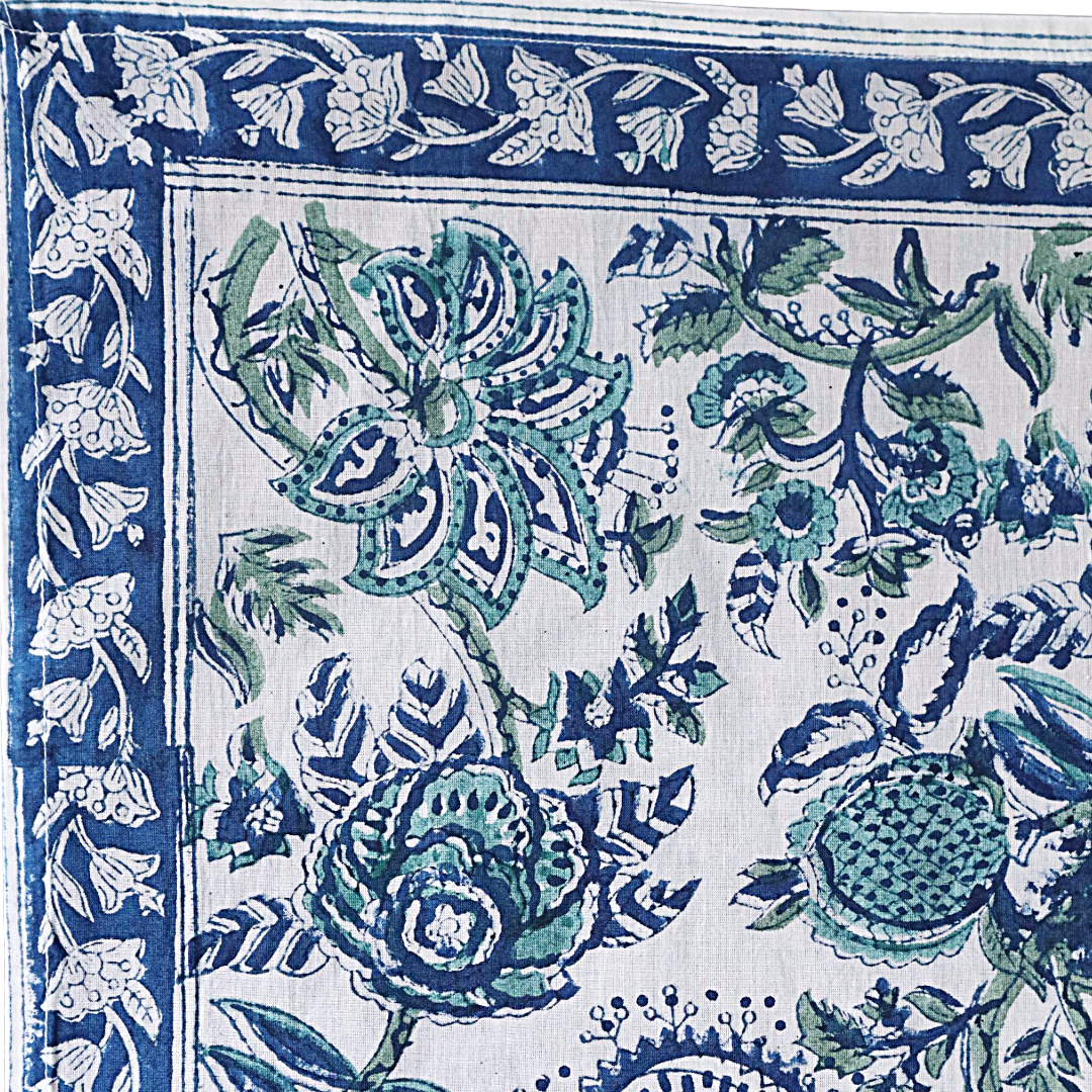 Mykonos - Block Printed Cotton Bandana (KK1558)