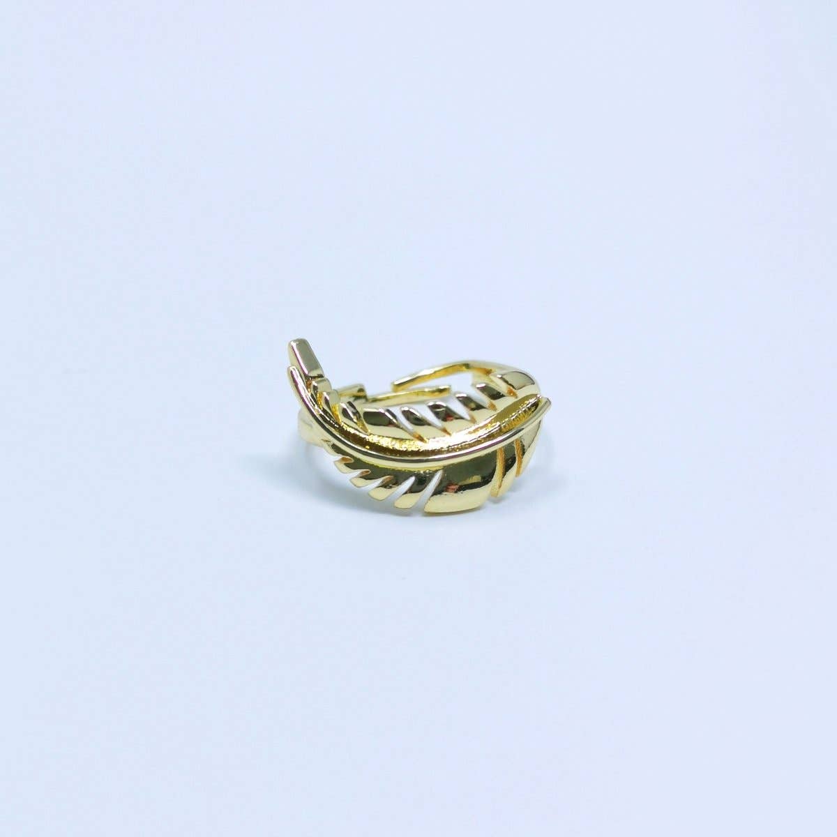 Single Leaf Gold Filled Adjustable Ring R-241