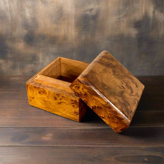 Small Square Box, Thuya Wood