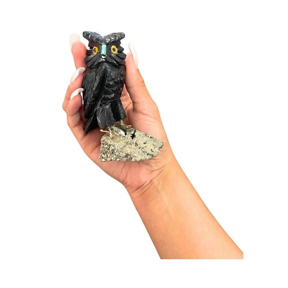 Calcite Owl On Base