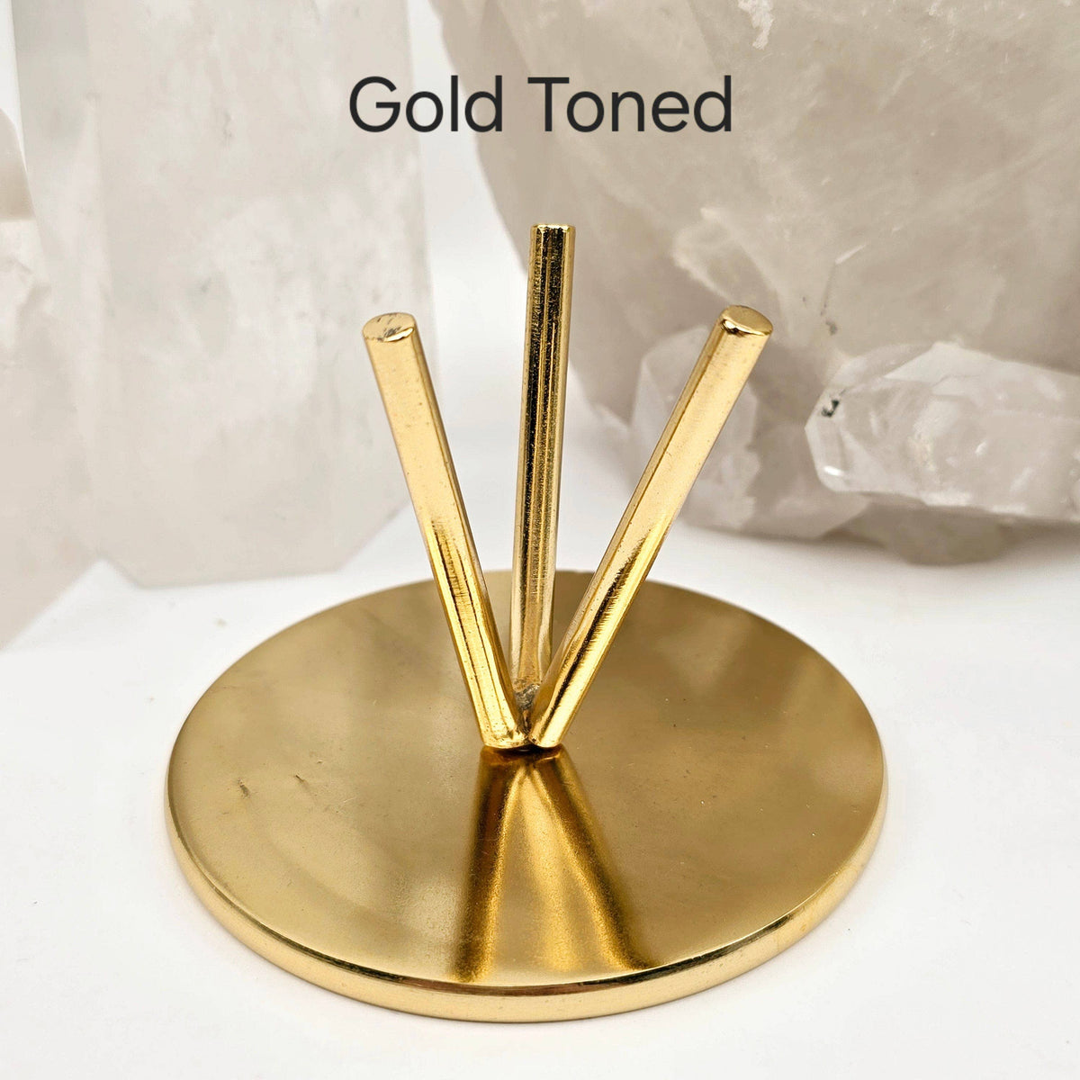Metal Three Prong Stand - Crystal Display Stand - You Choose Color