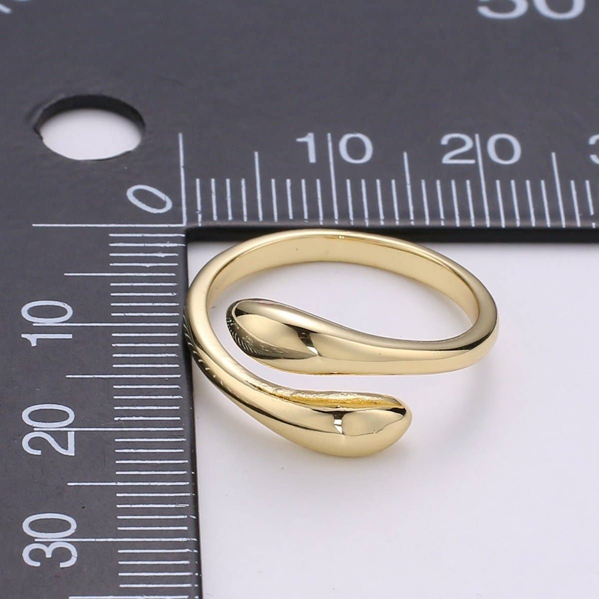 Simple Minimalist Gold Filled Wrapped Adjustable Ring - R-233
