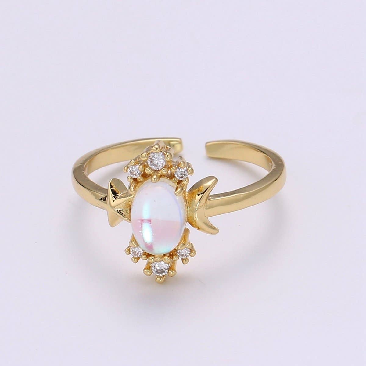 JRI, 14K GF Moonstone Celestial