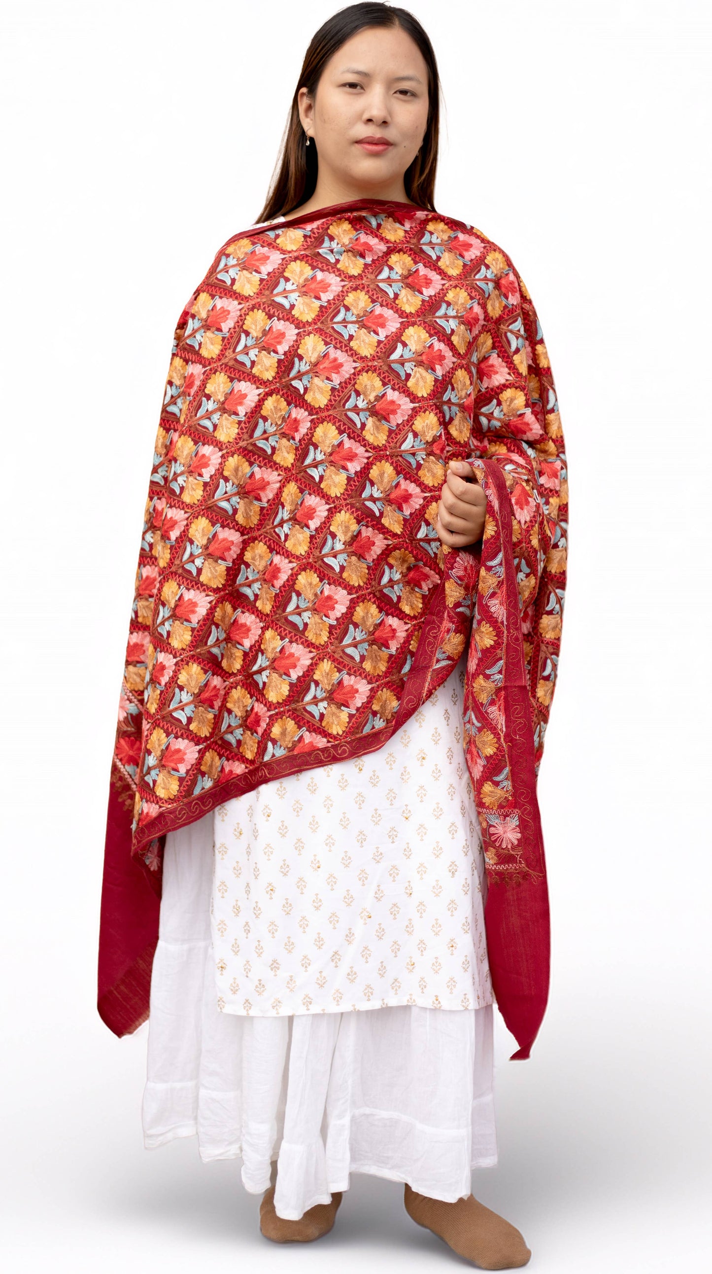 Handwoven Embroidery Shawl