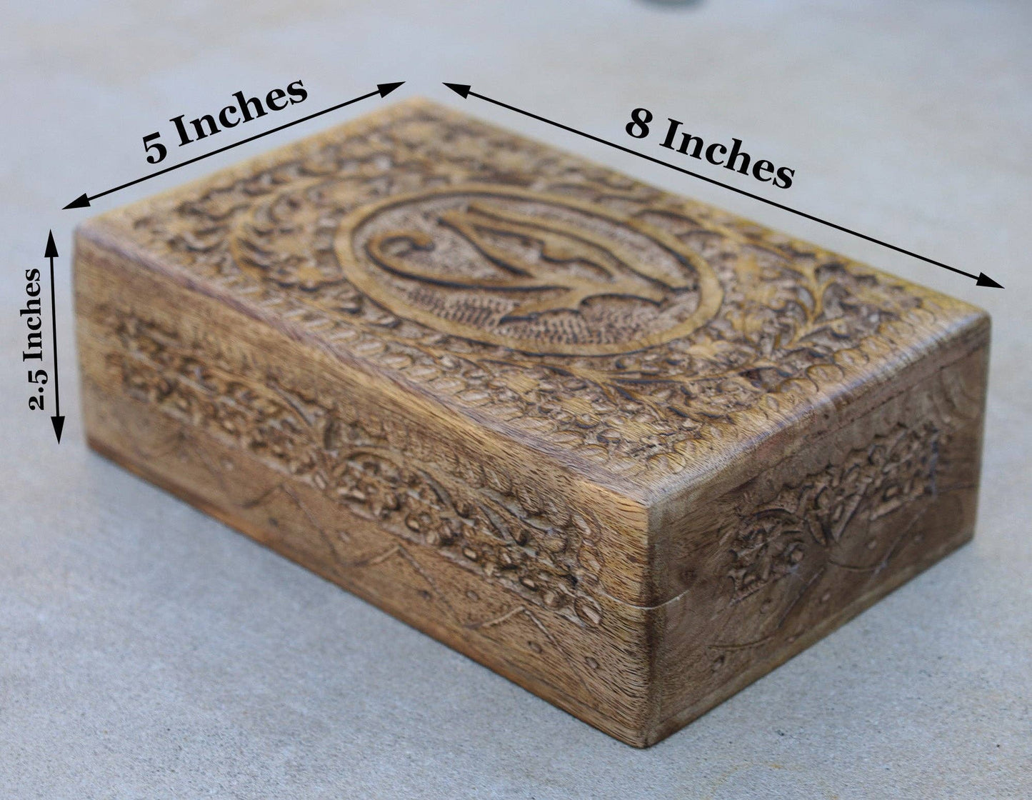 Egyptian Eye of Horus Hand Carved Jewelry Trinket Keepsake W