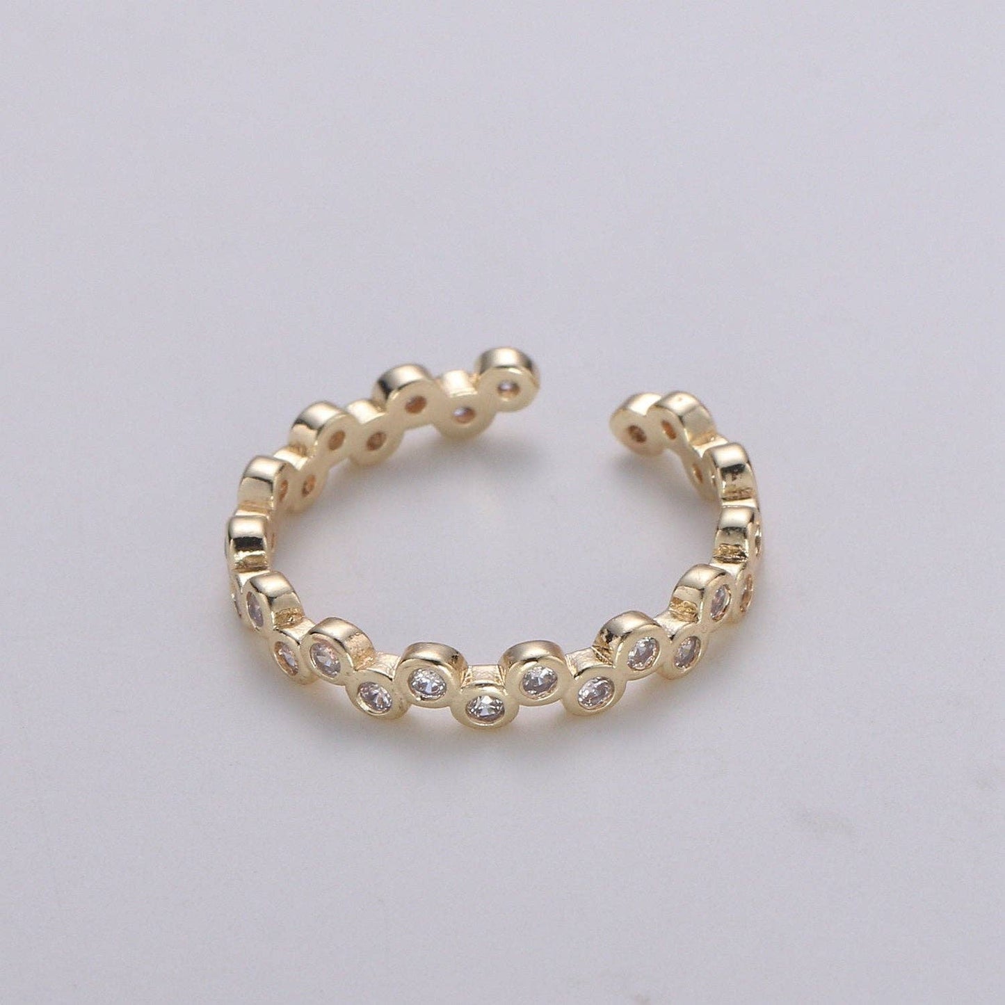 Dainty Gold cubic zirconia CZ bezel stacking ring - cz ring - tiny gold cz ring - tiny cz ring - boho ring - bezel ring - gold ring -