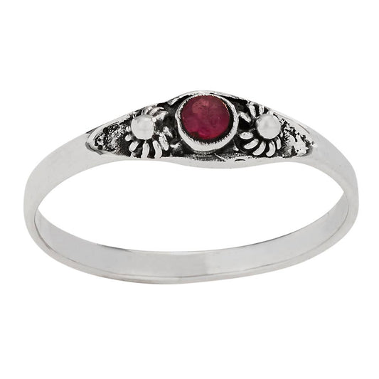 Red Ruby Slippers Ruby Sterling Silver Ring