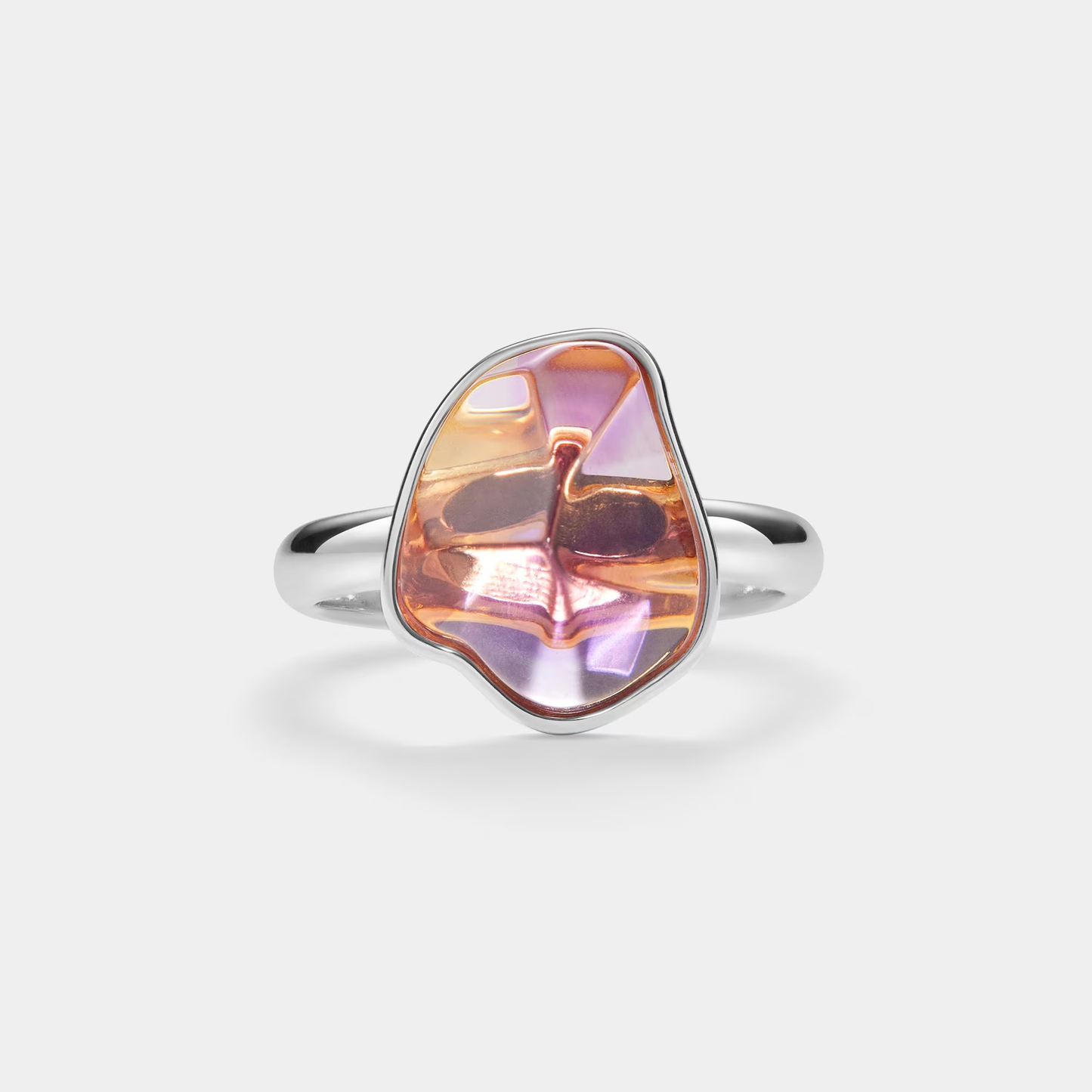Amethyst Crystal Statement Ring