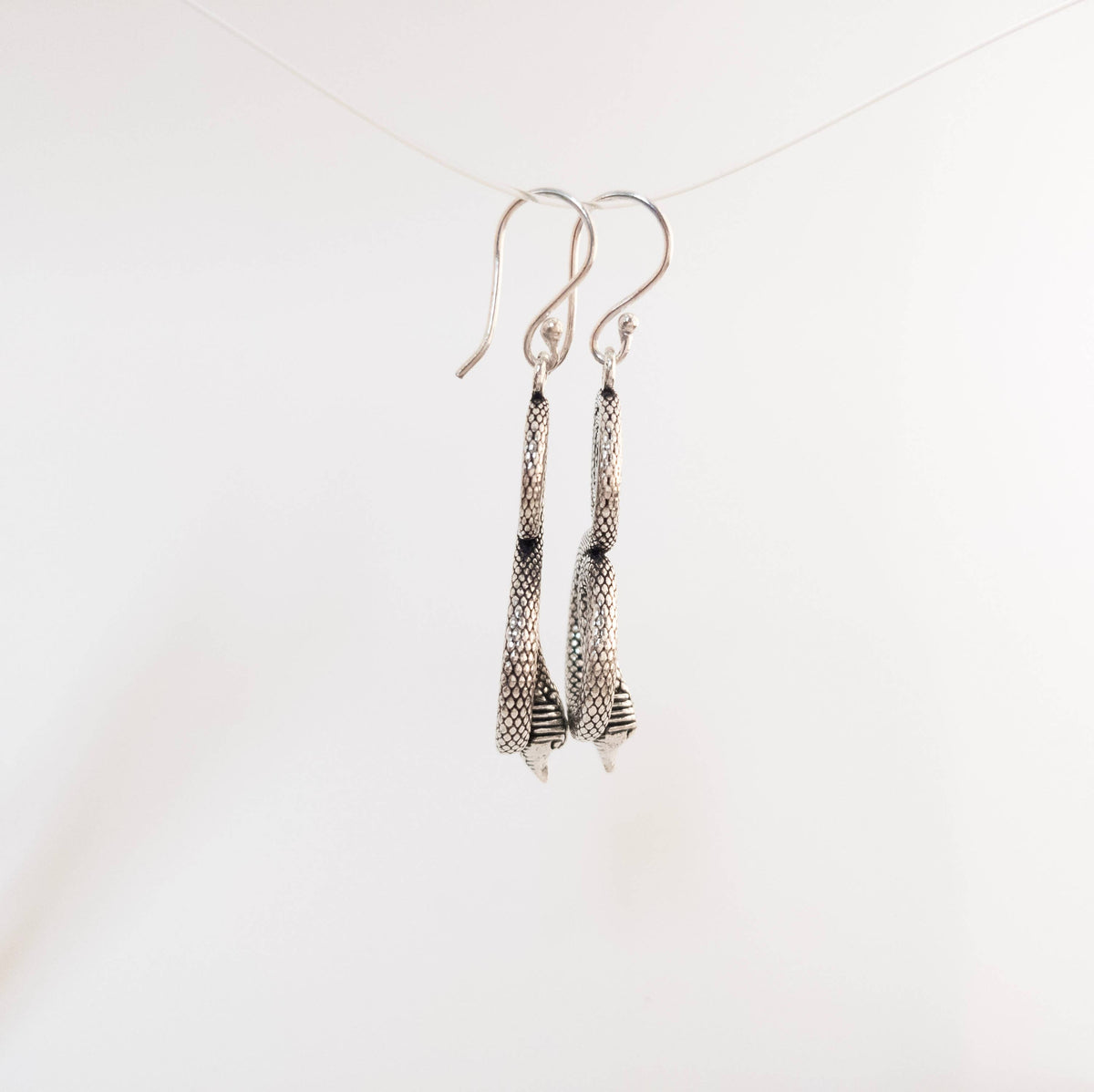 Snake Earrings, Golden and Silver