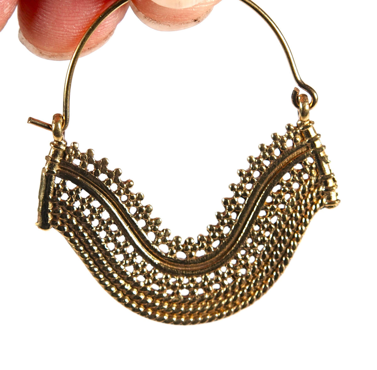 Classic Indian pattern Earrings of Golden and Silver Color