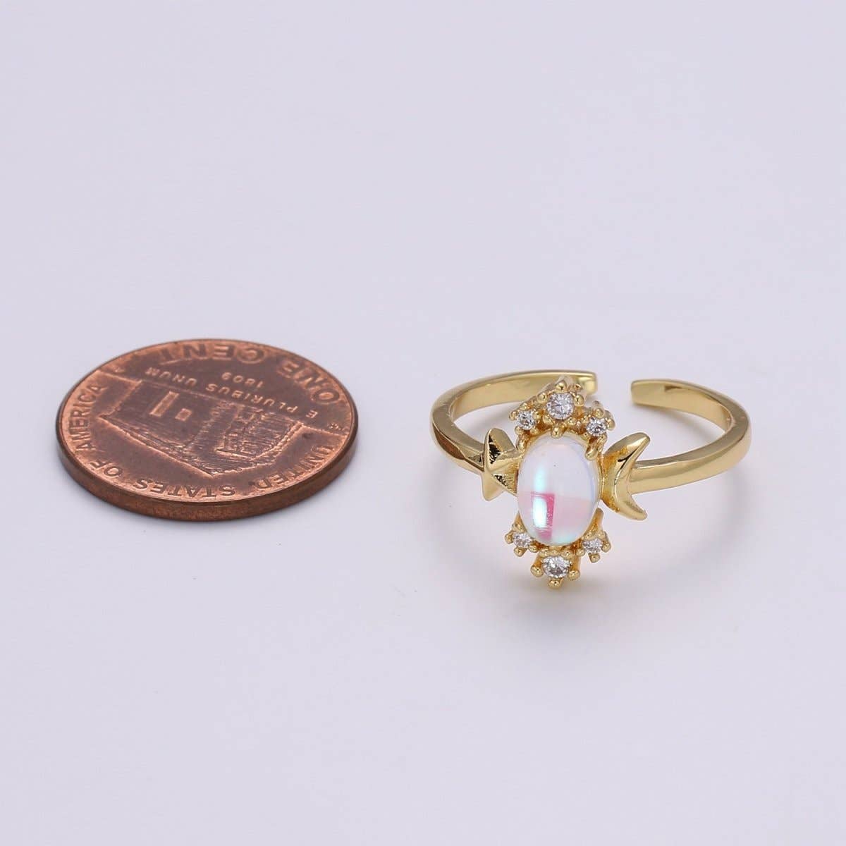 JRI, 14K GF Moonstone Celestial