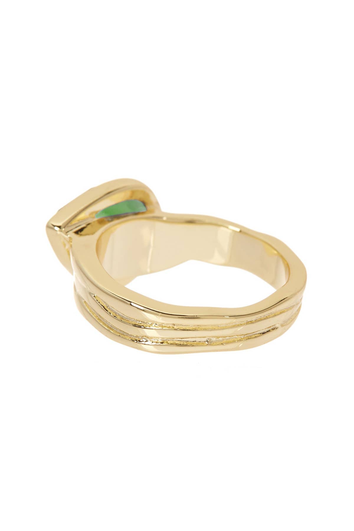 Peridot Crystal Teardrop Ring - GF