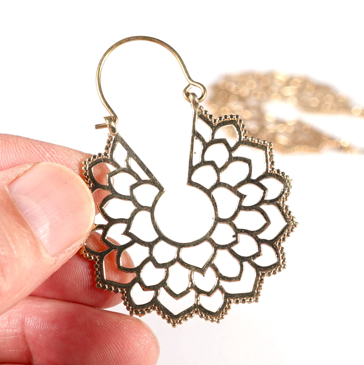 Floral pattern Earrings of Golden and Silver Color