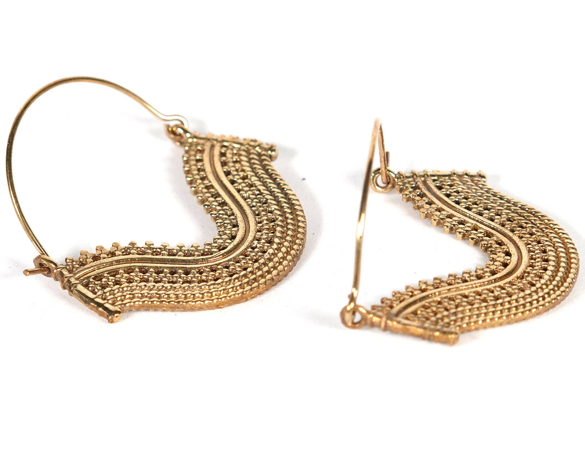Classic Indian pattern Earrings of Golden and Silver Color