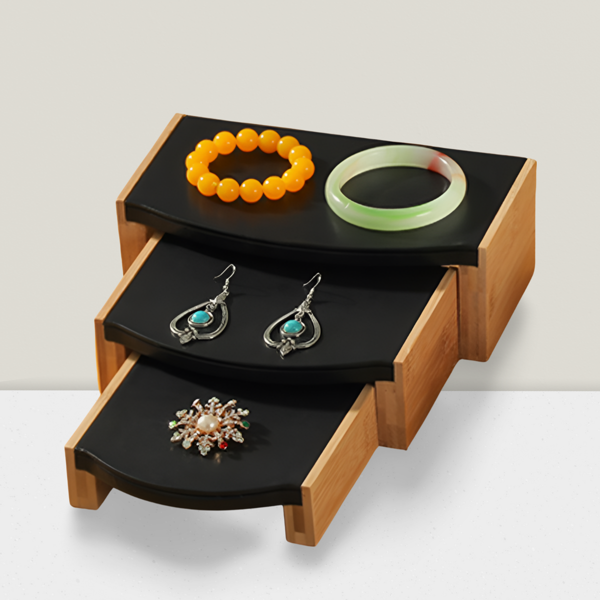 Set of 3 Premium Quality Jewelry Riser Stands Display