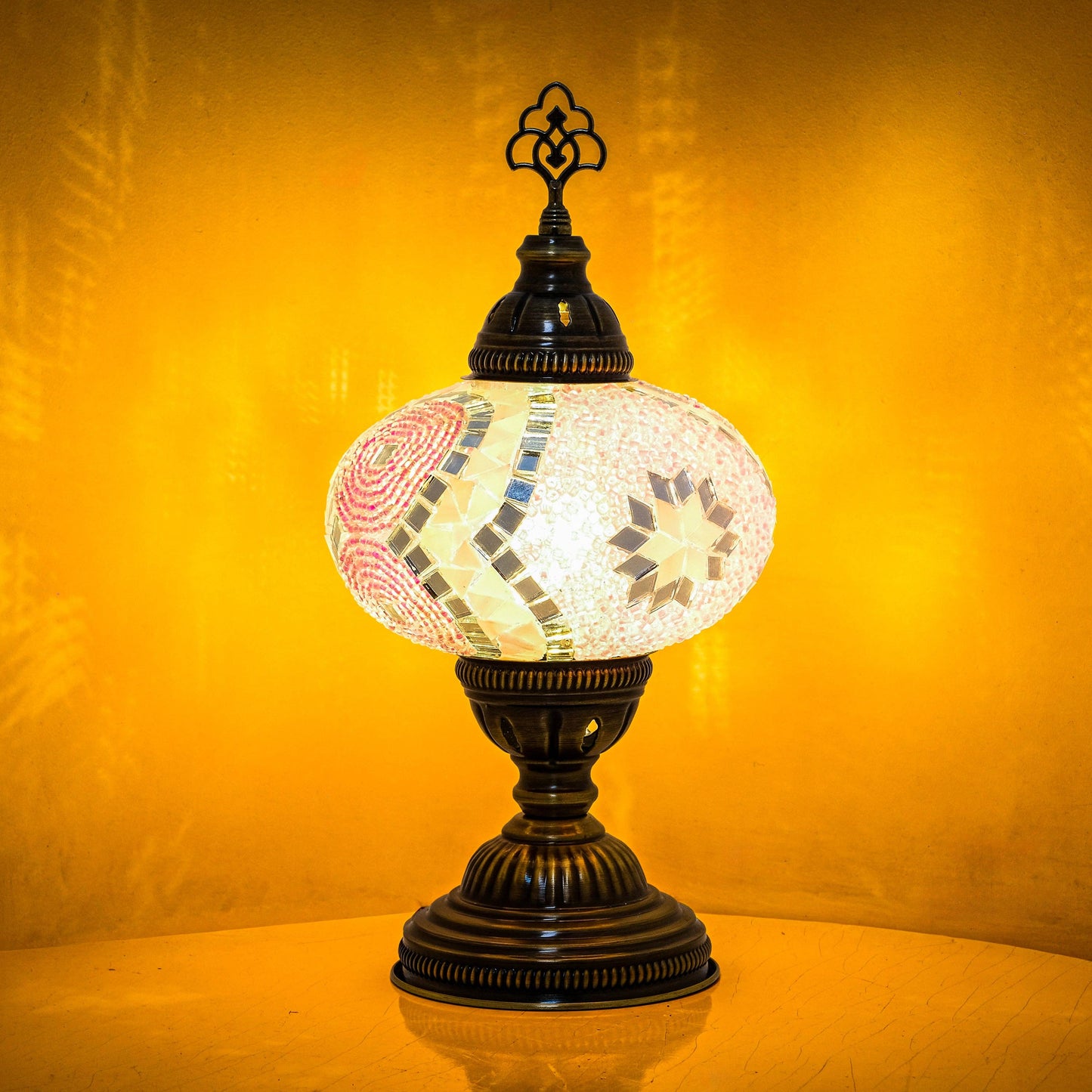 Turkish Mosaic Table Lamp Pink