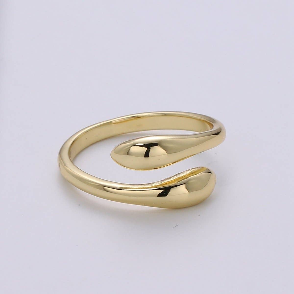 Simple Minimalist Gold Filled Wrapped Adjustable Ring - R-233