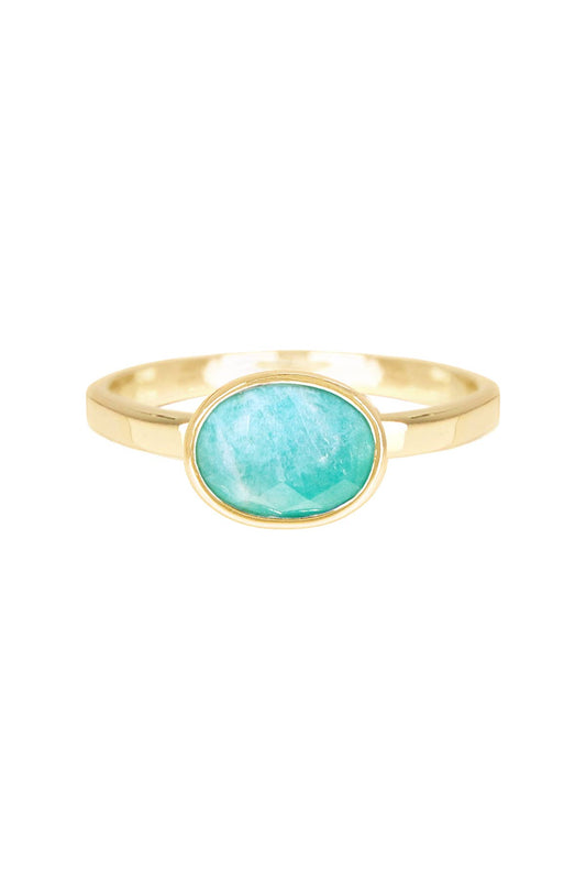 Amazonite Cab Ring - GF