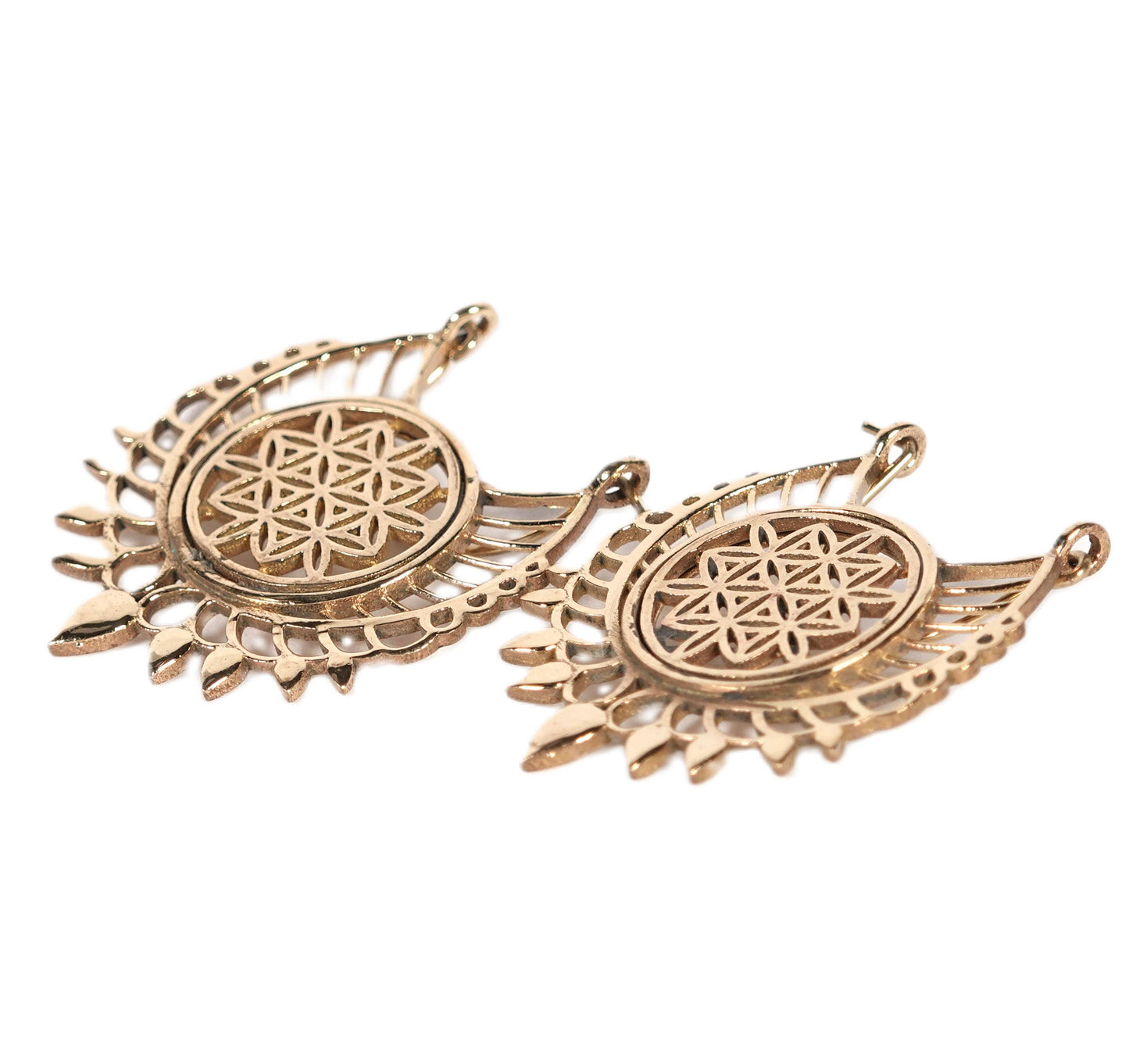 Floral pattern Earrings of Golden and Silver Color