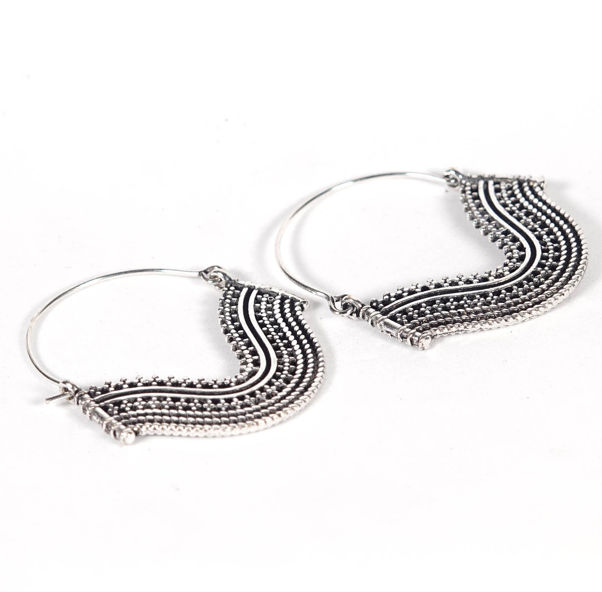 Classic Indian pattern Earrings of Golden and Silver Color