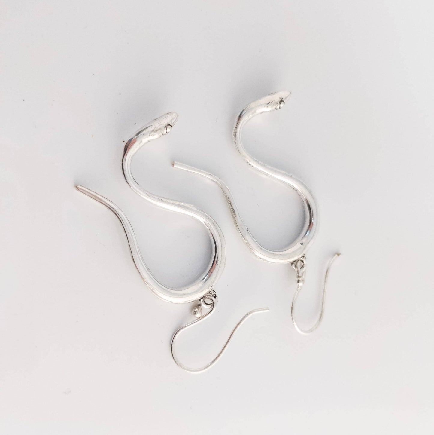 Snake Earrings, Golden and Silver