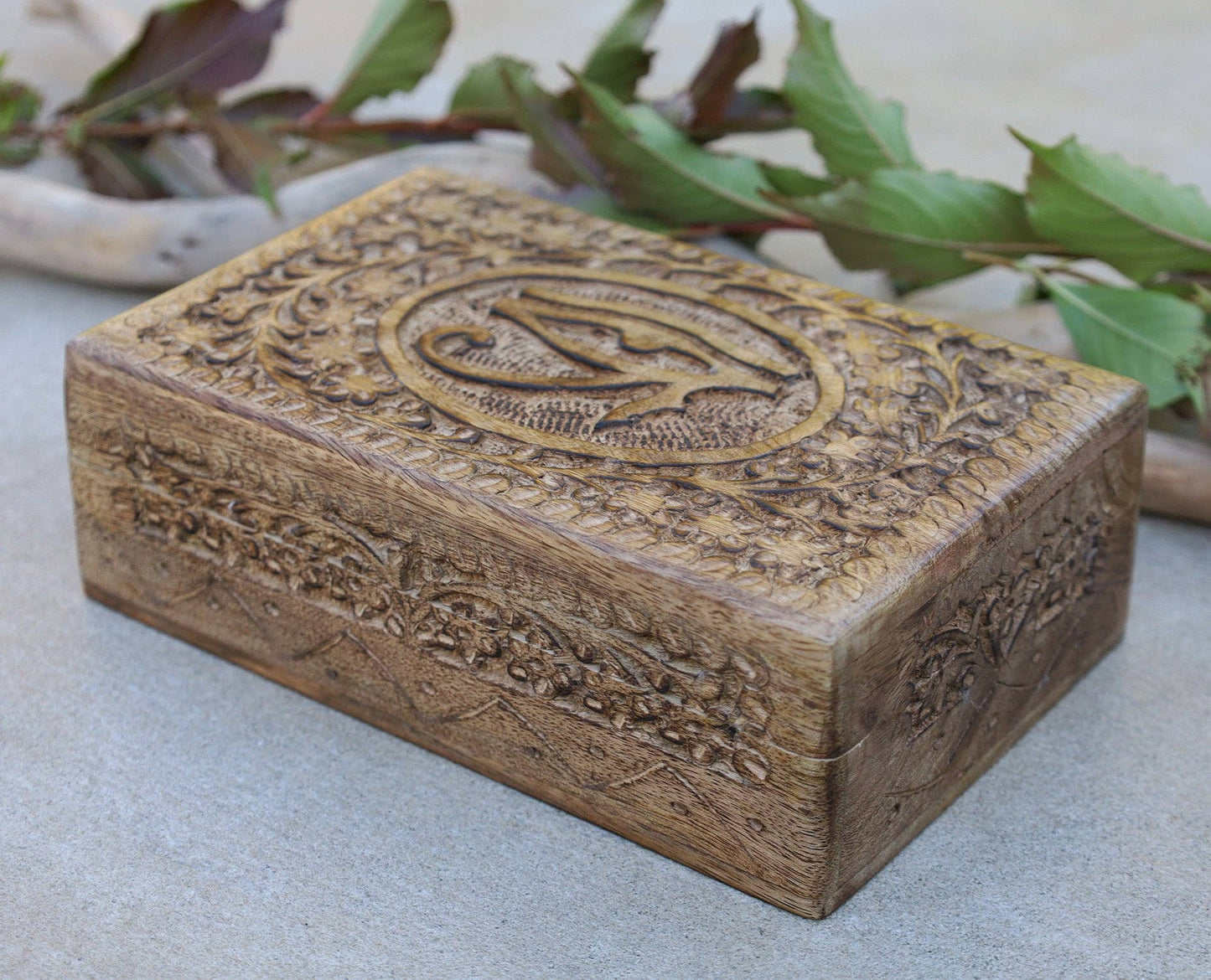 Egyptian Eye of Horus Hand Carved Jewelry Trinket Keepsake W