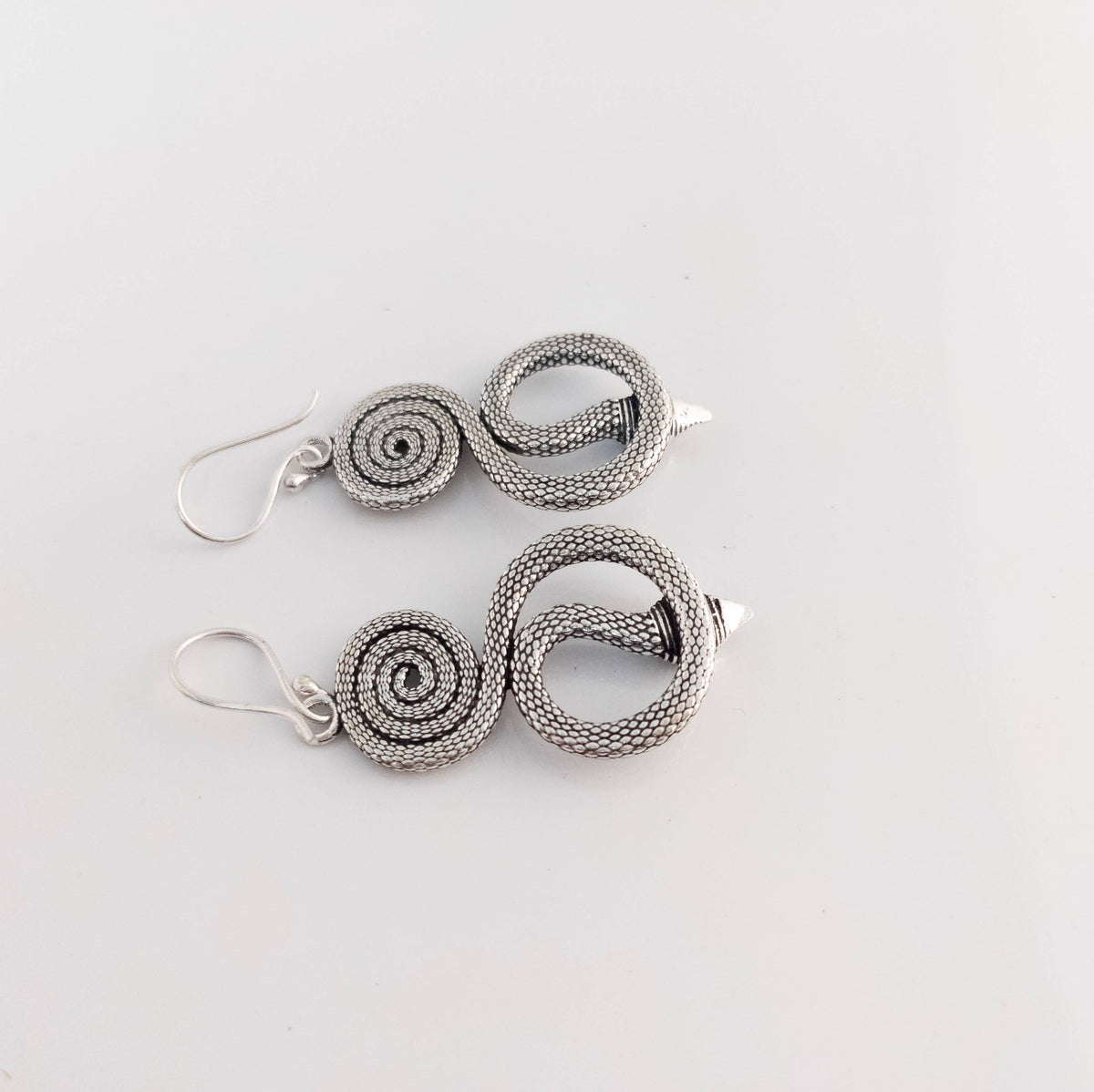 Snake Earrings, Golden and Silver